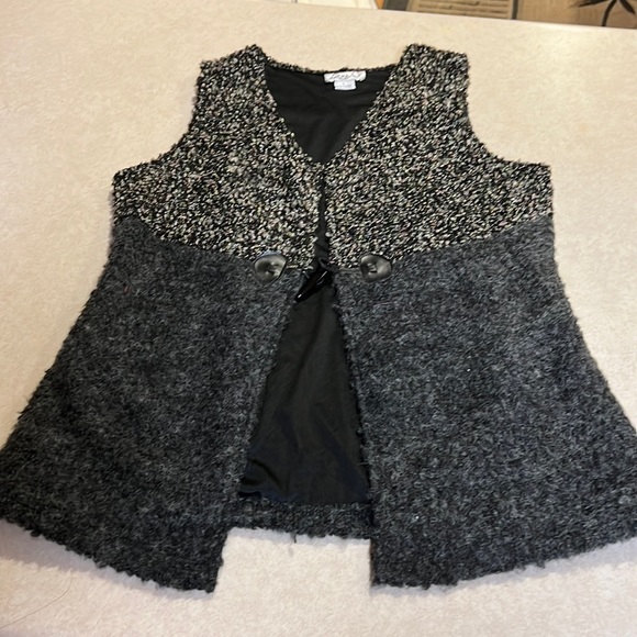 * Dressy Comfortable Vest Multicolor Wool Blend Womens Size Large - Picture 2 of 11